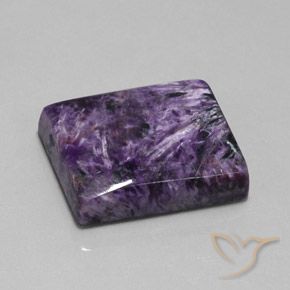 Charoïte Violet moyen-foncé naturelle Baquette, 40.10 ct, Opaque