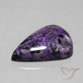 Charoïte Violet foncé naturelle En forme de poire, 45.05 ct, Opaque