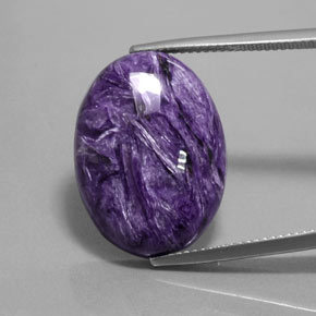 Charoïte violet naturelle coupe ovale, 15,17 ct, opaque