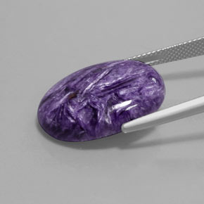 Charoïte violet naturelle coupe ovale, 15,17 ct, opaque