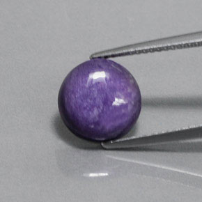 Charoïte violet naturelle coupe roude, 3,11 ct, opaque