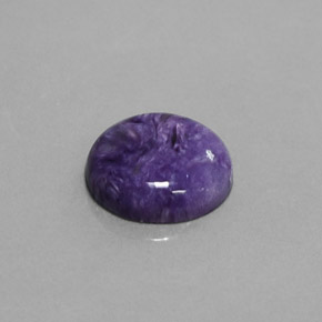 Charoïte violet naturelle coupe roude, 3,28 ct, opaque