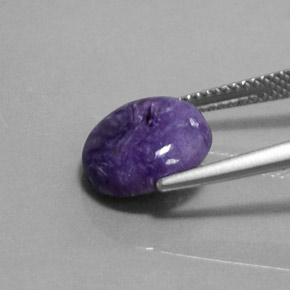 Charoïte violet naturelle coupe roude, 3,28 ct, opaque