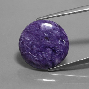 Charoïte violet naturelle coupe roude, 7,06 ct, opaque