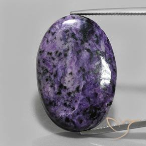 Charoïte Violet foncé naturelle Coupe ovale, 32.45 ct, Opaque