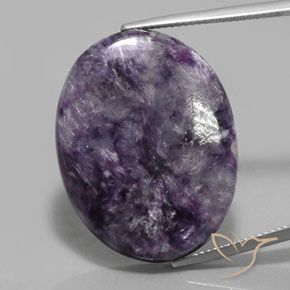 Charoïte Violet mauve naturelle Coupe ovale, 29.50 ct, Opaque