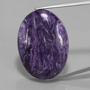 Charoïte Violet naturelle Coupe ovale, 36.74 ct, Opaque