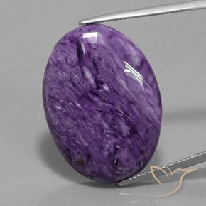 29.06ct Naturel Violet foncé Charoïte, ovale, Opaque