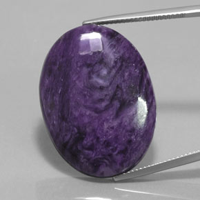 Charoïte violet naturelle coupe ovale, 28,06 ct, opaque