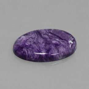Charoïte violet naturelle coupe ovale, 28,09 ct, opaque