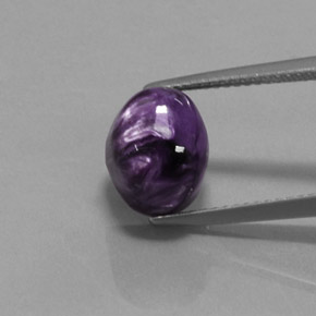 Charoïte violet naturelle coupe ovale, 4,62 ct, opaque