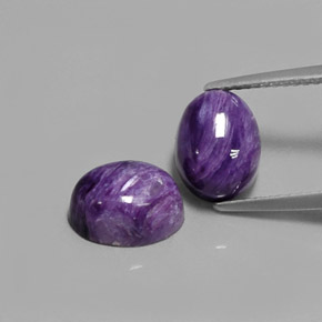 Achetez naturel ct violet charoïte gems, coupe ovale, en provenance russie chez gemselect. en stock, livraison internationale!
