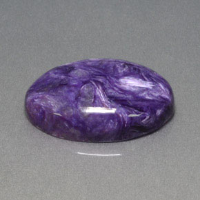 Charoïte violet naturelle coupe ovale, 15,50 ct, opaque