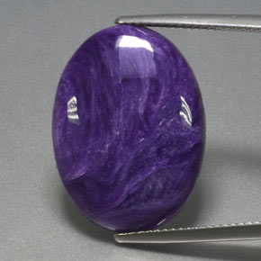 Charoïte violet naturelle coupe ovale, 11,14 ct, opaque