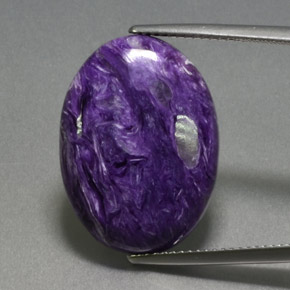 Charoïte violet naturelle coupe ovale, 15,03 ct, opaque