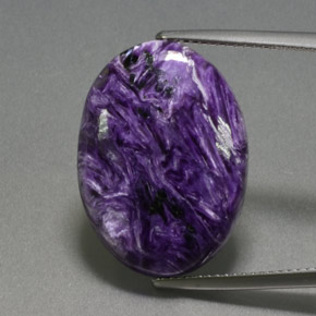 Charoïte violet naturelle coupe ovale, 13,86 ct, opaque