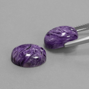 Achetez naturel ct Violet Charoïte gems, Coupe ovale, En provenance Russie chez GemSelect. En stock, livraison internationale!