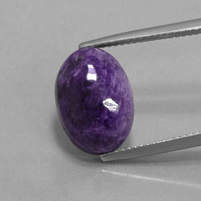 Charoïte Violet naturelle Coupe ovale, 6.09 ct, Opaque