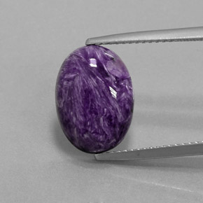 Charoïte violet naturelle coupe ovale, 5,50 ct, opaque