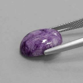Charoïte violet naturelle coupe ovale, 5,36 ct, opaque