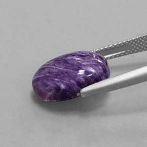 Charoïte violet naturelle coupe ovale, 5,59 ct, opaque
