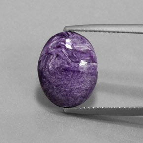 Charoïte violet naturelle coupe ovale, 4,89 ct, opaque