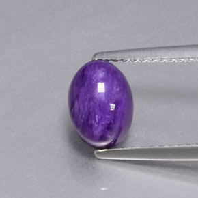 Charoïte violet naturelle coupe ovale, 1,96 ct, opaque