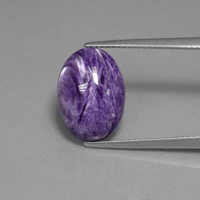 Charoïte violet naturelle coupe ovale, 5,52 ct, opaque