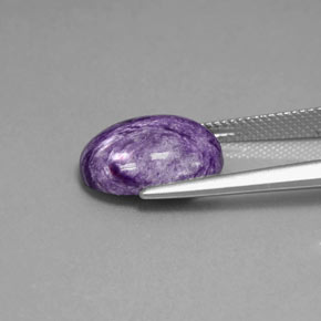 Charoïte violet naturelle coupe ovale, 5,52 ct, opaque