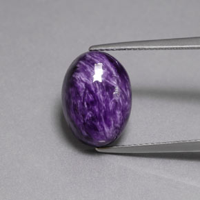 Charoïte Violet naturelle Coupe ovale, 8.26 ct, Opaque