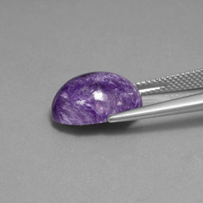 Charoïte violet naturelle coupe ovale, 6,56 ct, opaque
