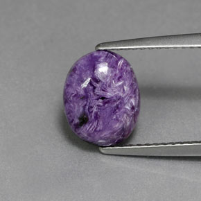 Charoïte Violet naturelle Coupe ovale, 2.06 ct, Opaque