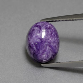 Charoïte violet naturelle coupe ovale, 4,43 ct, opaque