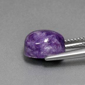 Charoïte violet naturelle coupe ovale, 4,43 ct, opaque