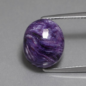 Charoïte Violet naturelle Coupe ovale, 6.93 ct, Opaque