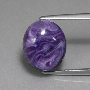 Charoïte Violet naturelle Coupe ovale, 5.19 ct, Opaque