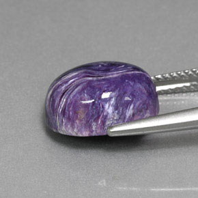 Charoïte violet naturelle coupe ovale, 5,56 ct, opaque