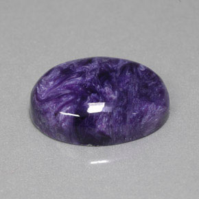 Charoïte violet naturelle coupe ovale, 15,67 ct, opaque