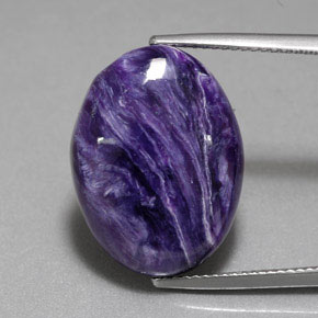 Charoïte Violet naturelle Coupe ovale, 13.13 ct, Opaque