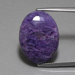 Charoïte violet naturelle coupe ovale, 11,80 ct, opaque