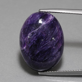 Charoïte violet naturelle coupe ovale, 16,07 ct, opaque