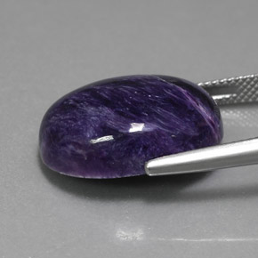 Charoïte violet naturelle coupe ovale, 16,07 ct, opaque