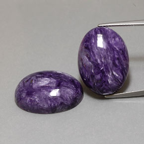 Achetez naturel ct violet charoïte gems, coupe ovale, en provenance russie chez gemselect. en stock, livraison internationale!
