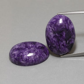 Shop natural ct Violet Charoïte gems, ovale, from Russie at GemSelect. In stock, global shipping!