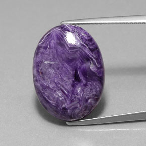 Charoïte violet naturelle coupe ovale, 13,16 ct, opaque
