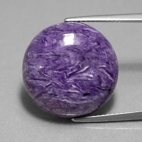 Charoïte Violet naturelle Coupe roude, 17.23 ct, Opaque