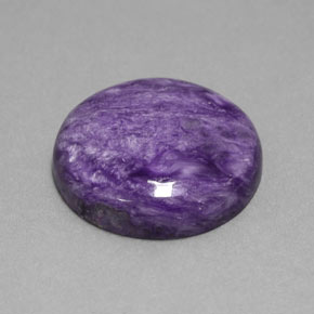 Charoïte violet naturelle coupe roude, 16,37 ct, opaque