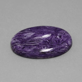 Charoïte violet naturelle coupe ovale, 24,63 ct, opaque