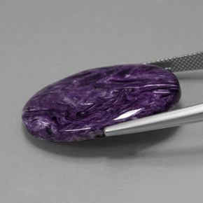Charoïte violet naturelle coupe ovale, 23,69 ct, opaque