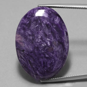 Charoïte Violet naturelle Coupe ovale, 23.93 ct, Opaque